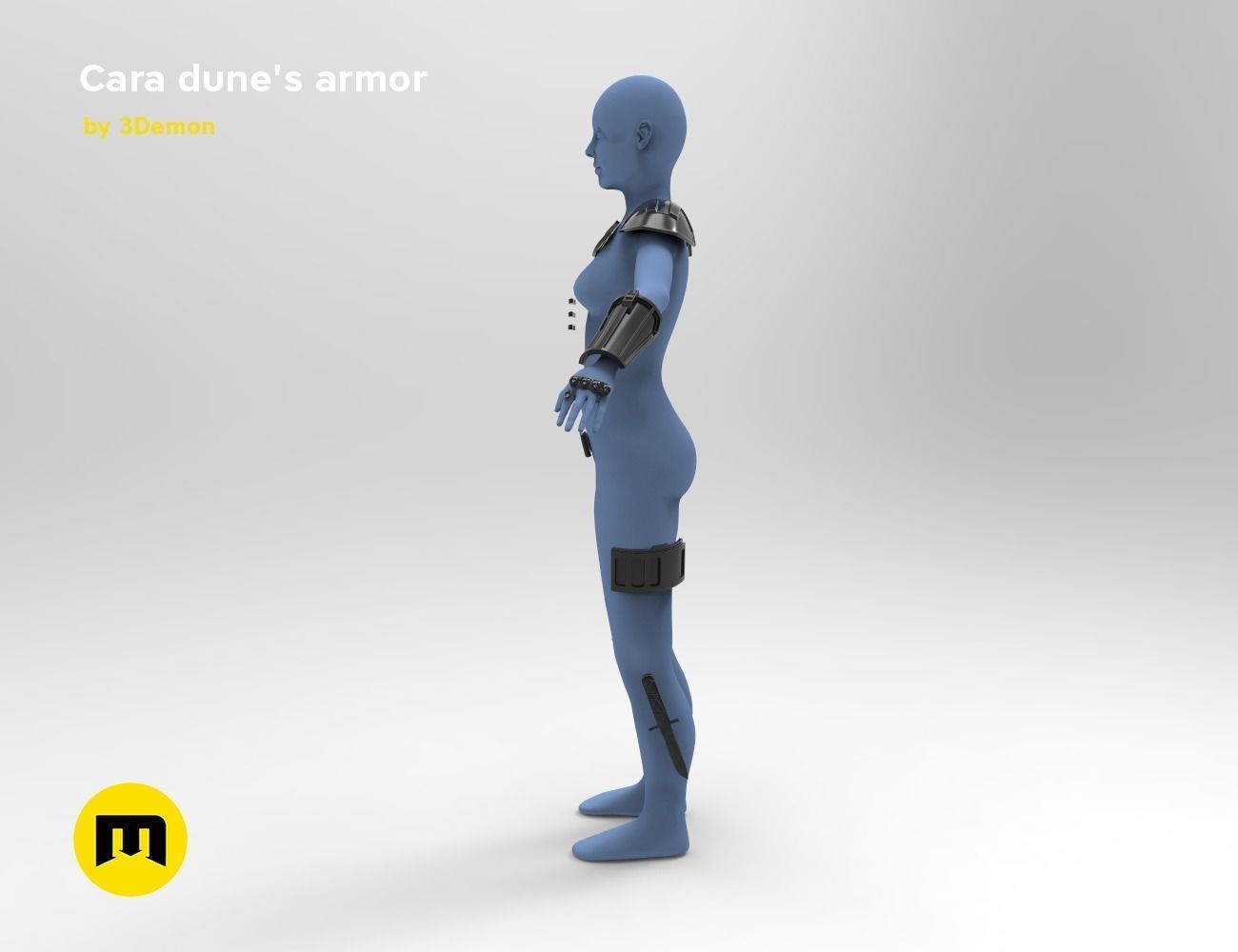 Cara Dune armor  Mandalorian 3D print model_6