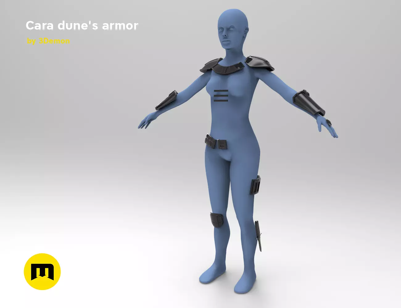 Cara Dune armor  Mandalorian 3D print model_0