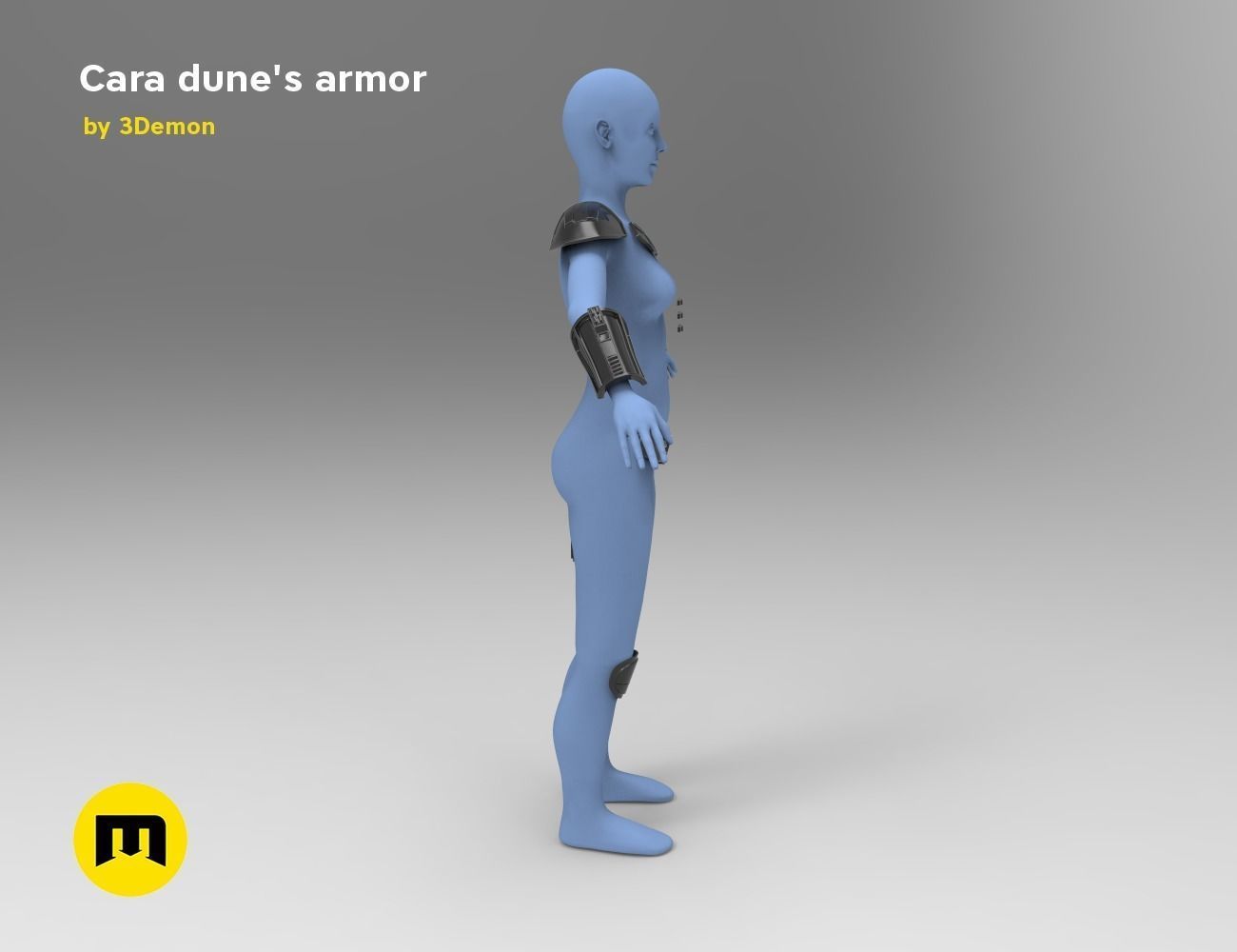 Cara Dune armor  Mandalorian 3D print model_5
