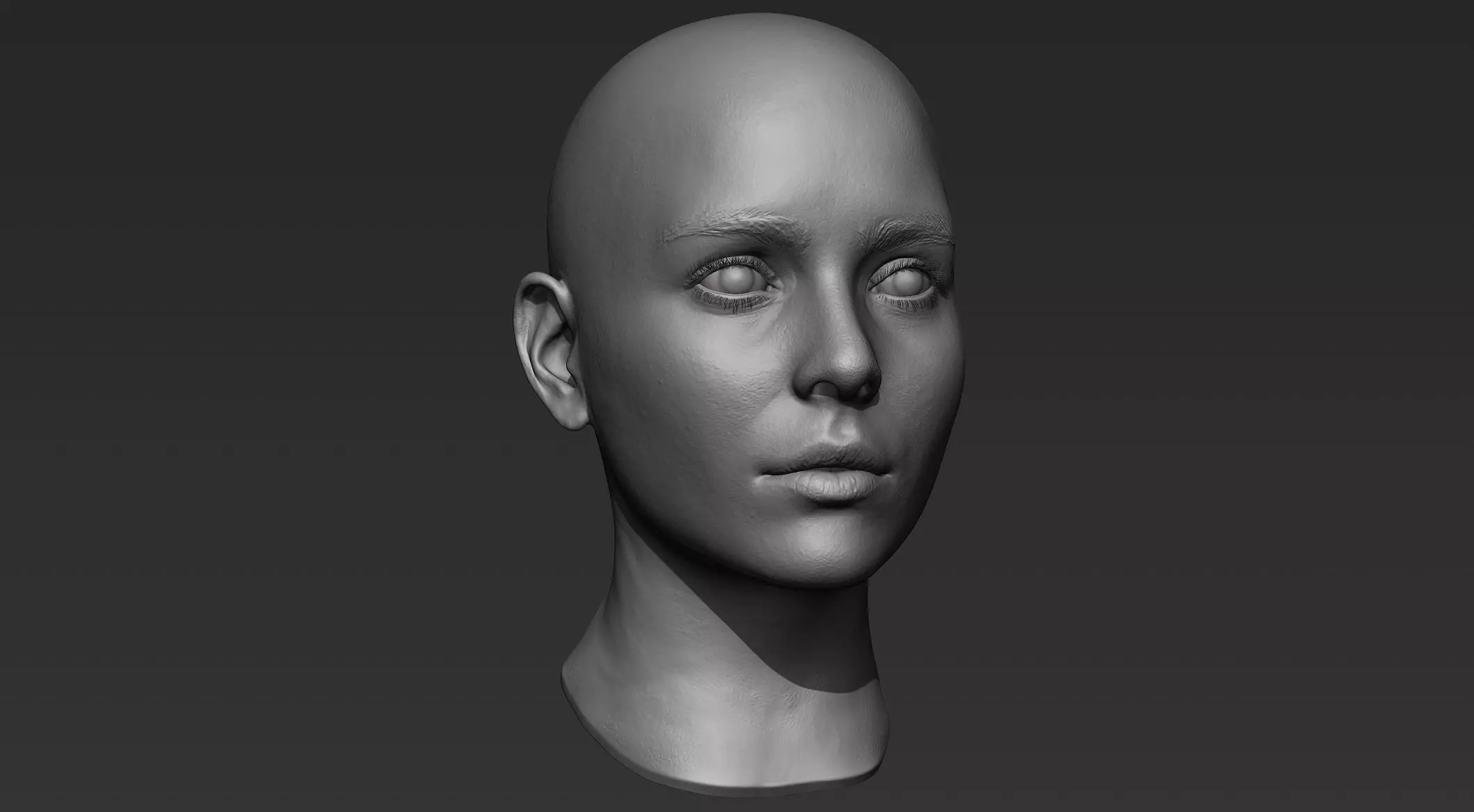 3D Printable Female Head 3 3D model
