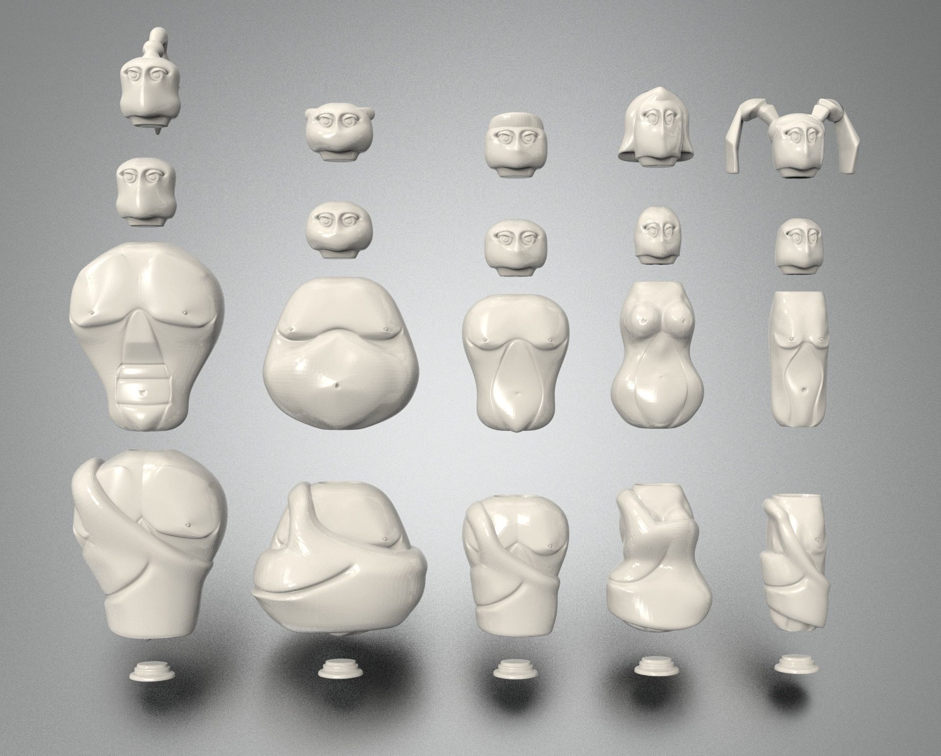 Rimworld Character Set 3d print model  3D print model_1