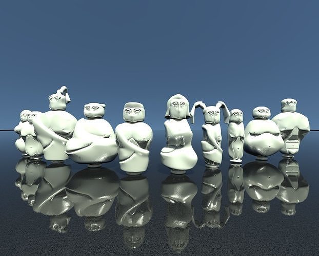 Rimworld Character Set 3d print model  3D print model
