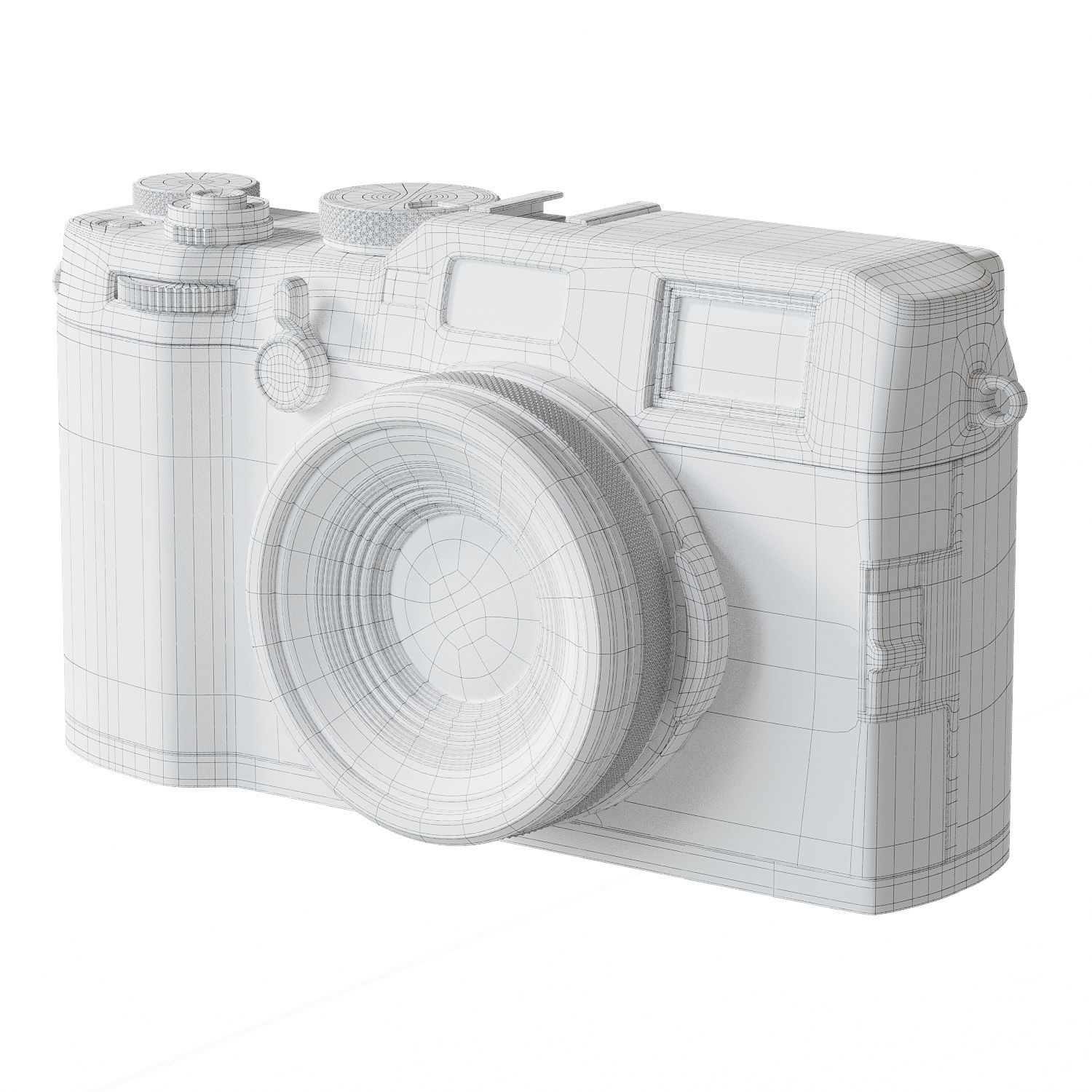 Compact Premium Fujifilm X100F Silver Camera 3D model | CGTrader