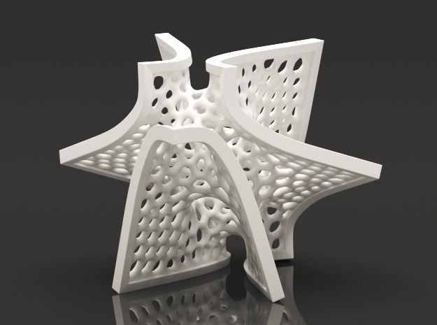 Voronoi Batwing Decor 3D print model_5