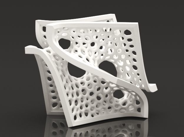 Voronoi Batwing Decor 3D print model_3