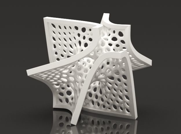 Voronoi Batwing Decor 3D print model_6