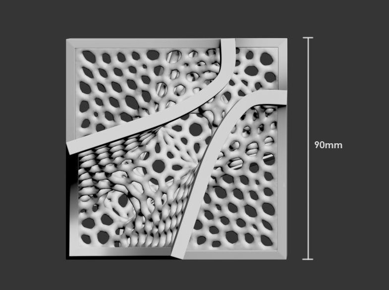 Voronoi Batwing Decor 3D print model_8