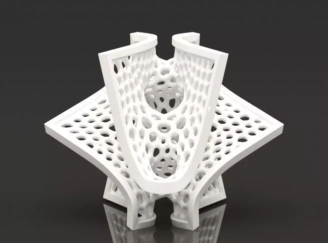 Voronoi Batwing Decor 3D print model_0