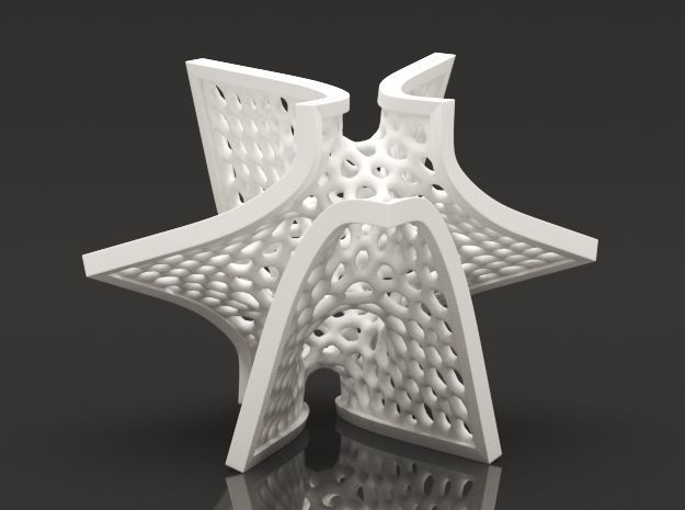 Voronoi Batwing Decor 3D print model_7