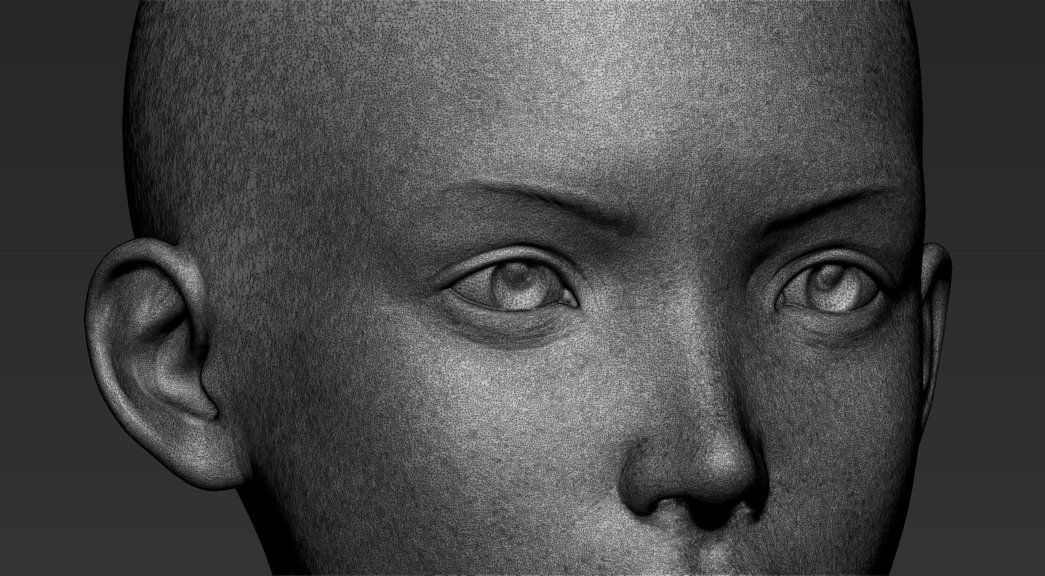 3D Printable Female Head 5 3D model_7