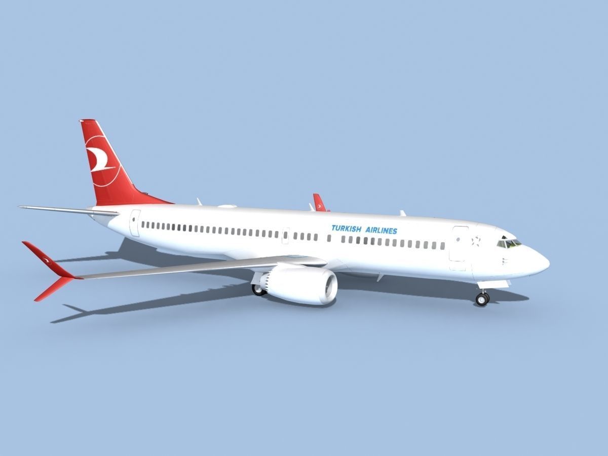 Boeing 737-800 Max Turkish Airlines 3D model_3