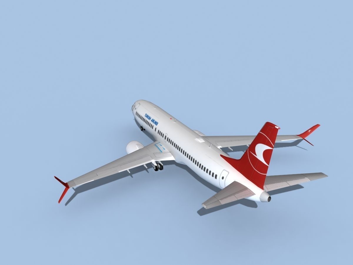 Boeing 737-800 Max Turkish Airlines 3D model_7