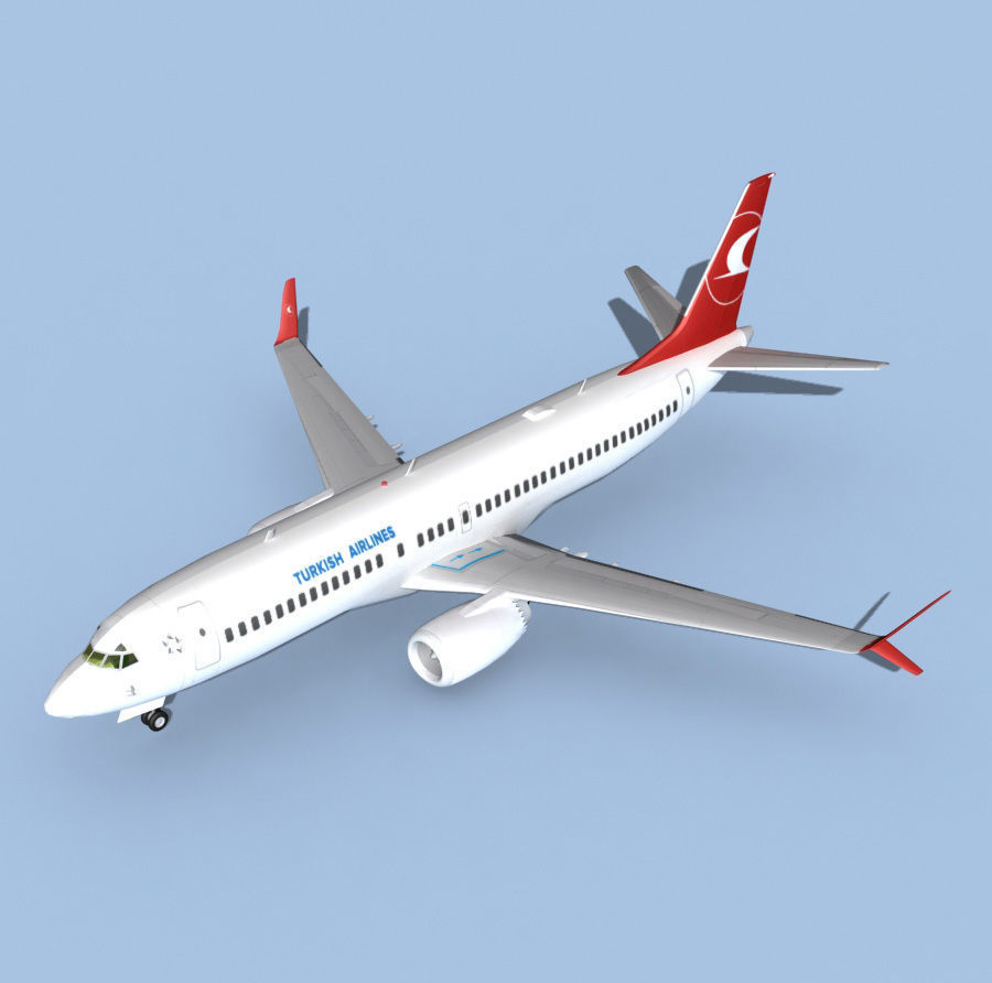 Boeing 737-800 Max Turkish Airlines 3D model_11