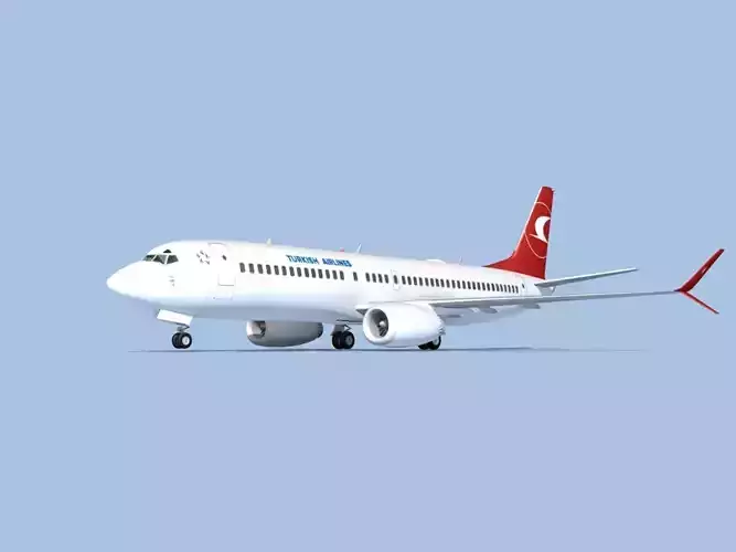 Boeing 737-800 Max Turkish Airlines 3D model