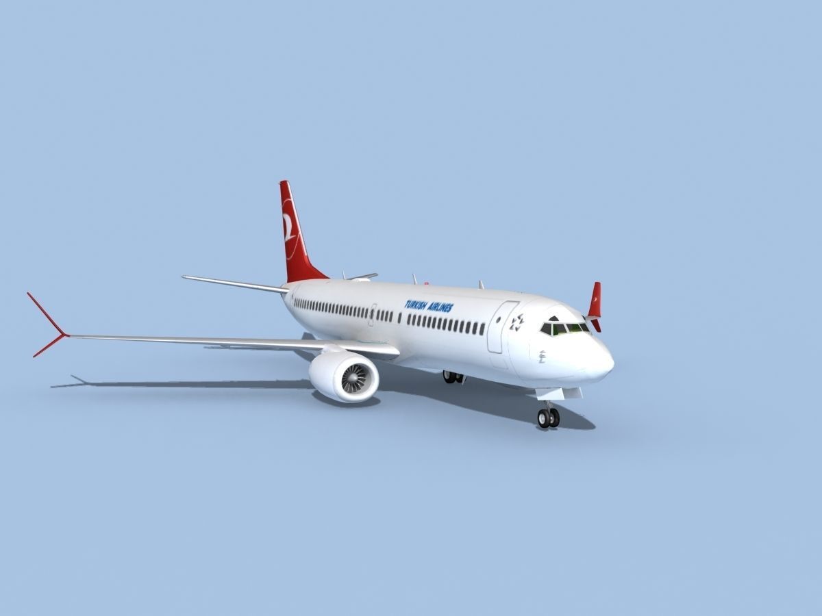 Boeing 737-800 Max Turkish Airlines 3D model_2