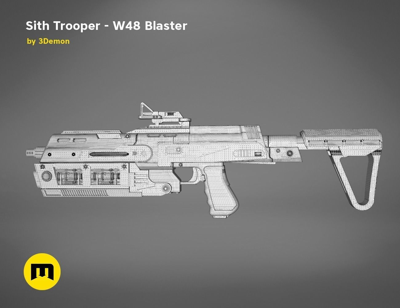 Sith Trooper  W48 Blaster 3D print model_27