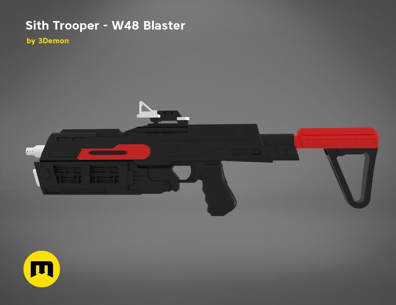 Sith Trooper  W48 Blaster 3D print model_8