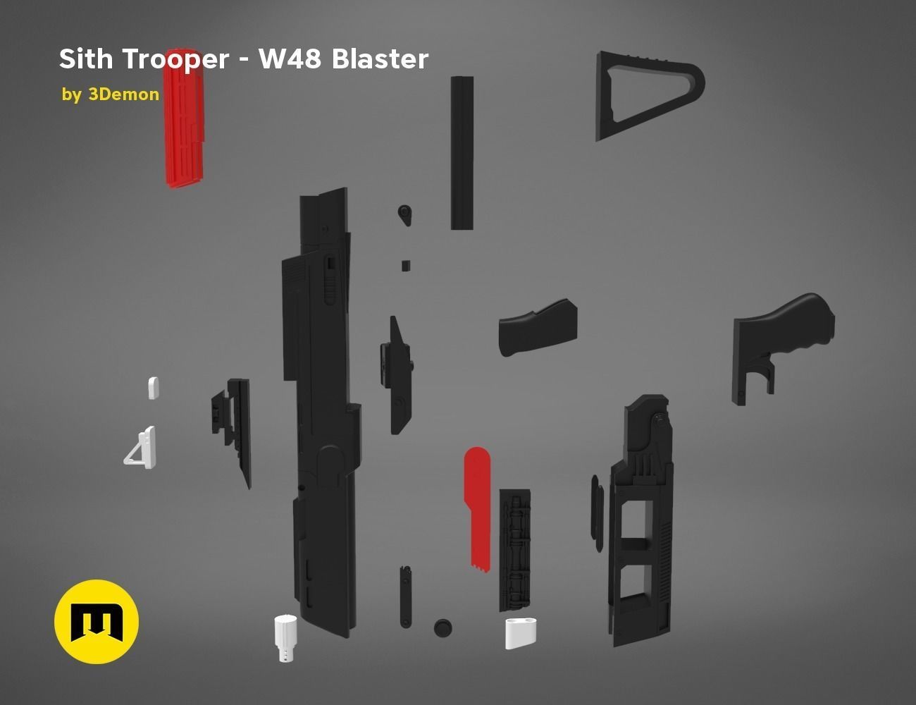 Sith Trooper  W48 Blaster 3D print model_3