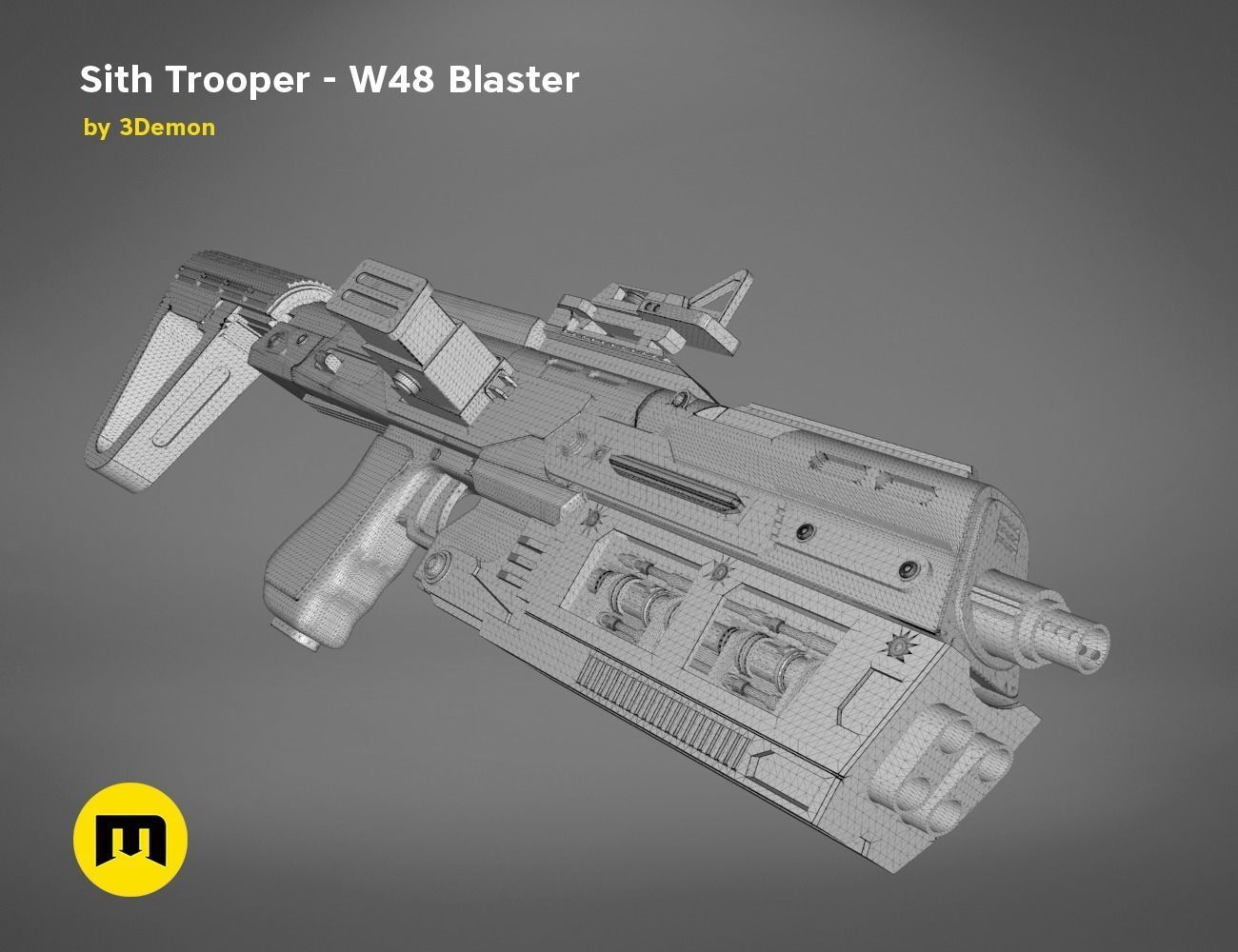 Sith Trooper  W48 Blaster 3D print model_32