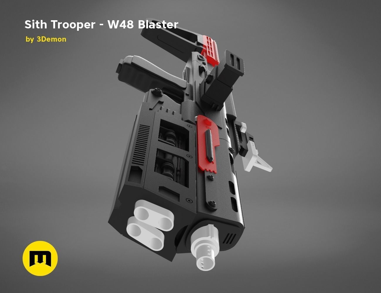 Sith Trooper  W48 Blaster 3D print model_4