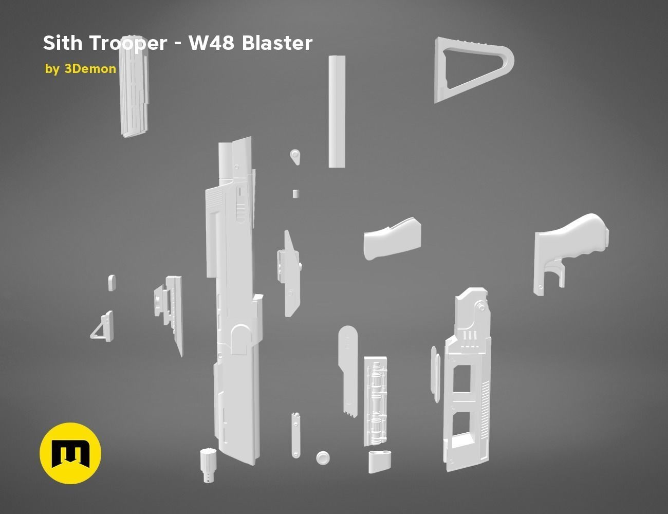 Sith Trooper  W48 Blaster 3D print model_14