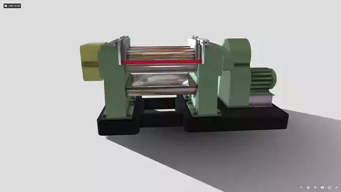 Machine - Two Roll Rubber Mill Low-poly 3D model