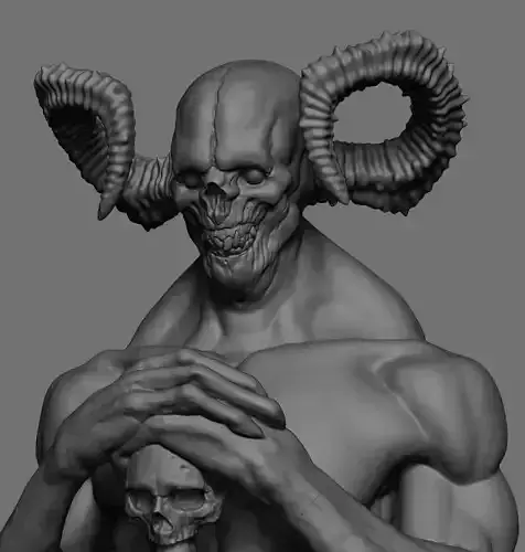 Demon statue