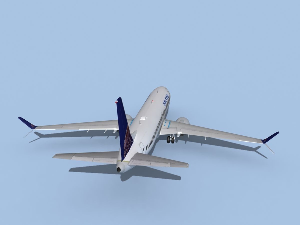 Boeing 737-800 Max United Airlines 3D model_6