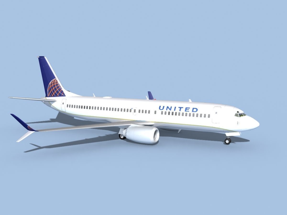 Boeing 737-800 Max United Airlines 3D model_3