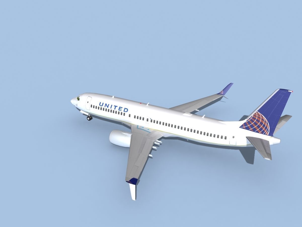 Boeing 737-800 Max United Airlines 3D model_8