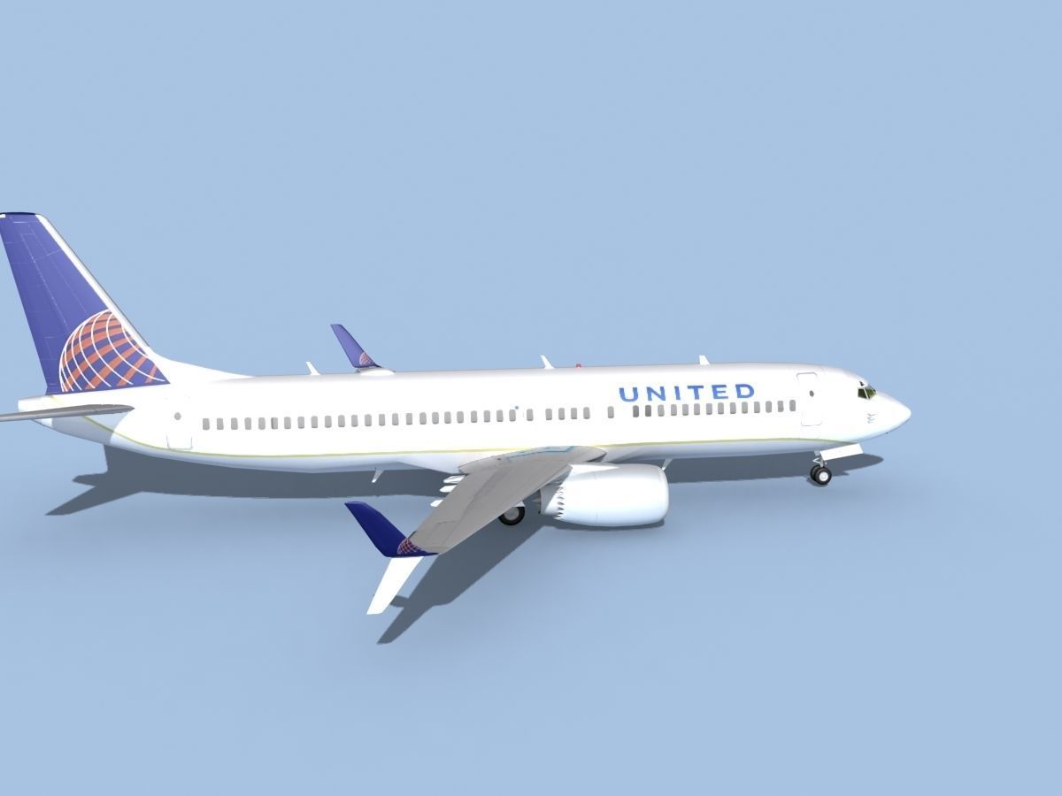 Boeing 737-800 Max United Airlines 3D model_4