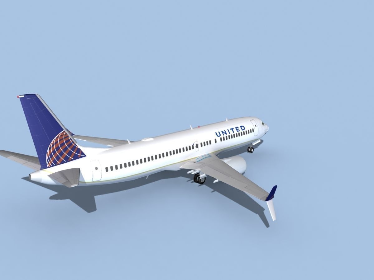 Boeing 737-800 Max United Airlines 3D model_5