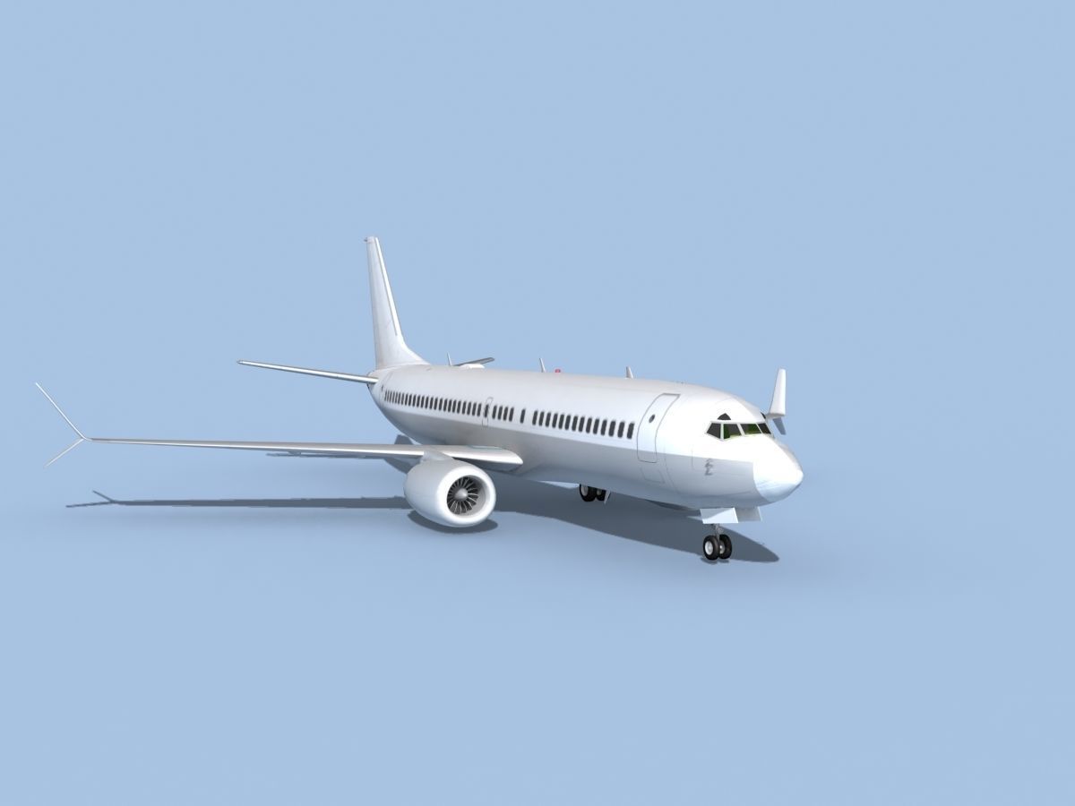 Boeing 737-800 Unmarked 1 3D model_2