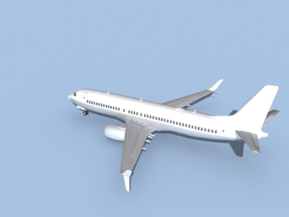 Boeing 737-800 Unmarked 1 3D model_8