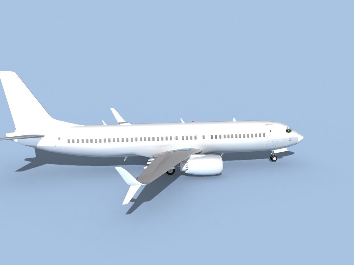 Boeing 737-800 Unmarked 1 3D model_4
