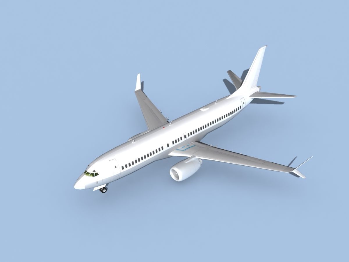 Boeing 737-800 Unmarked 1 3D model_10