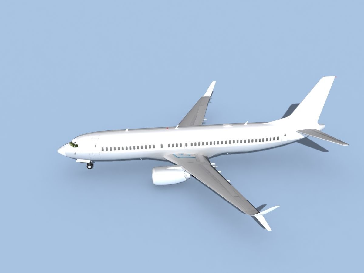 Boeing 737-800 Unmarked 1 3D model_9