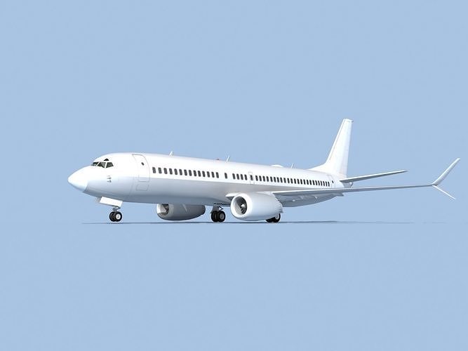 Boeing 737-800 Unmarked 1 3D model