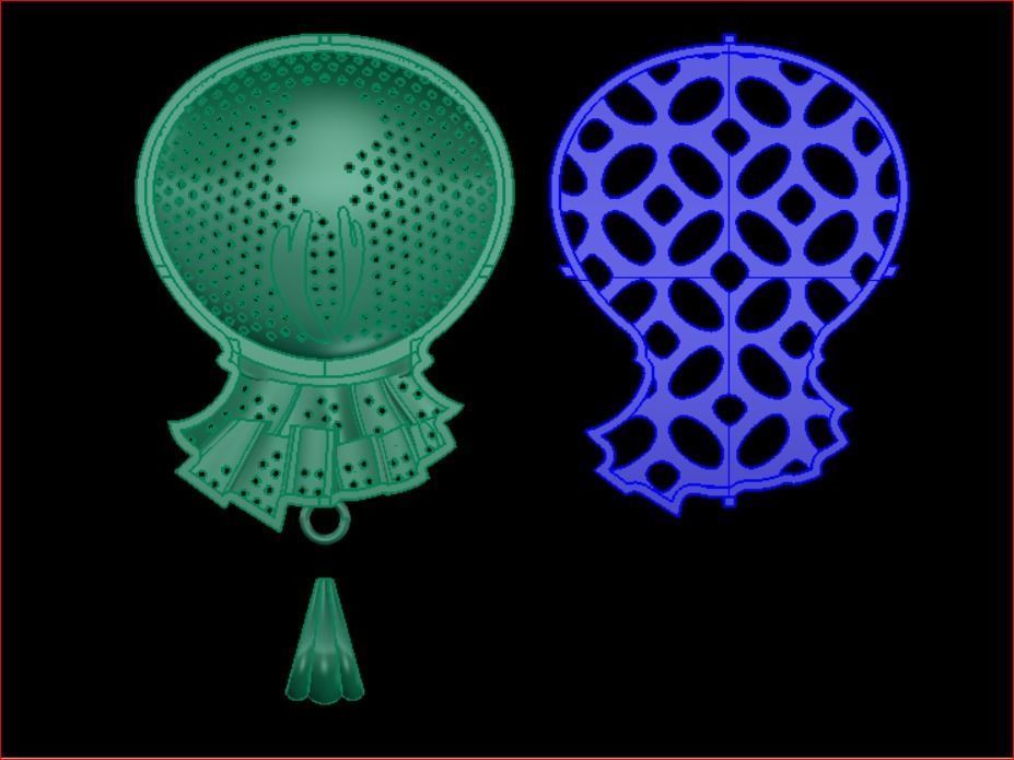 Money Bag Full Diamond Pendant-  Mat Day Tui Dung Tien Full Da 3D print model_6