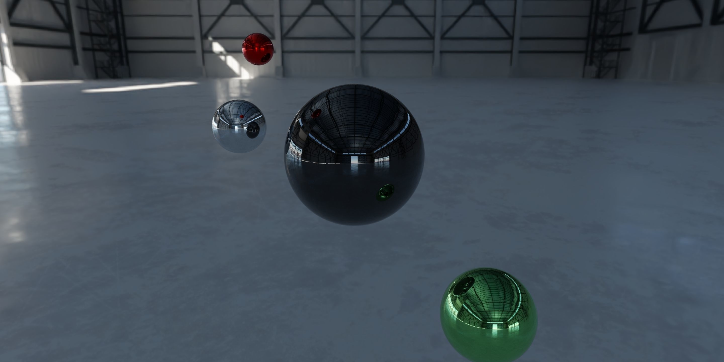 HDRI - Industrial Hangar Hall Interior 3 Texture_3