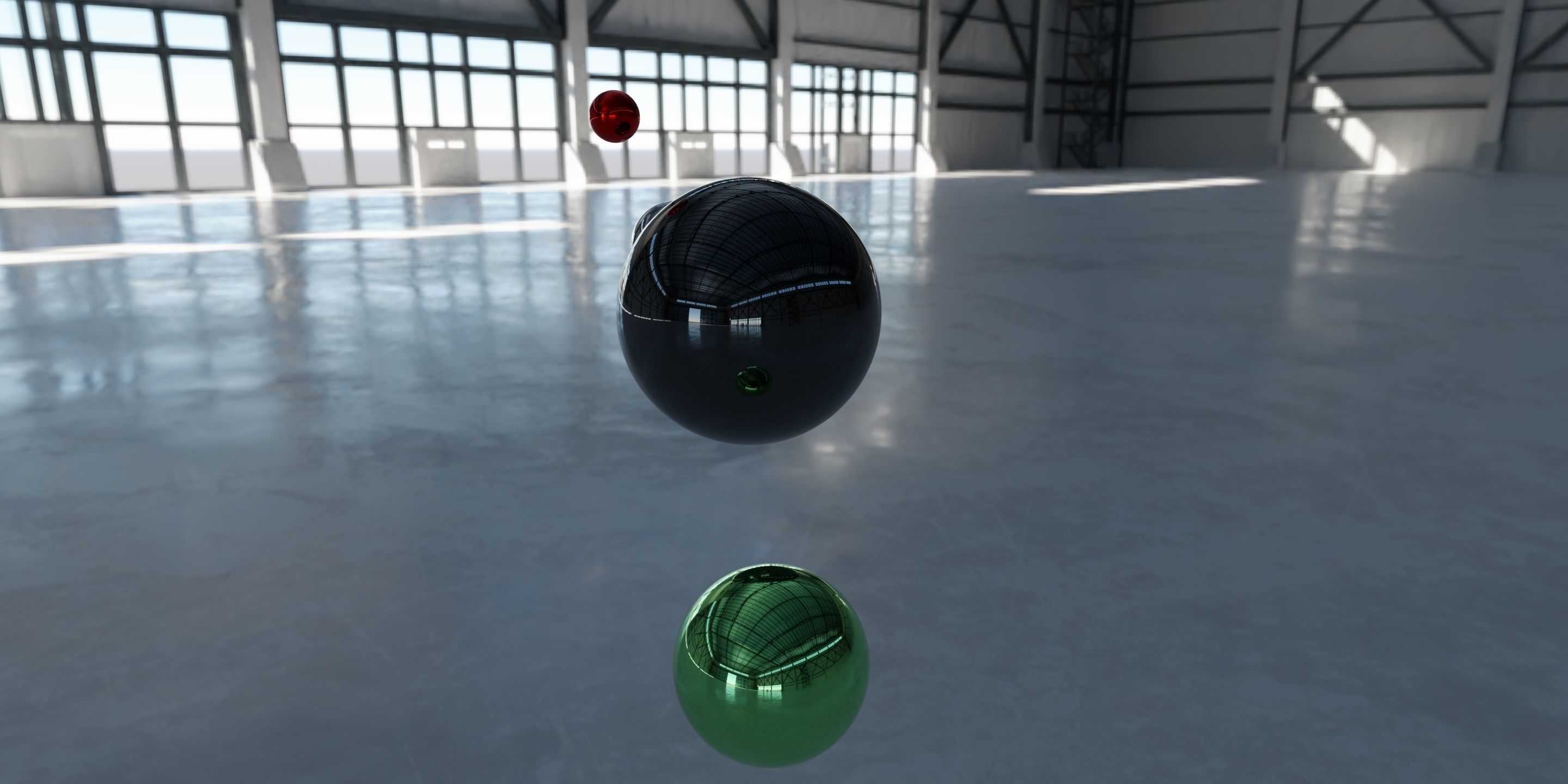 HDRI - Industrial Hangar Hall Interior 3 Texture_2