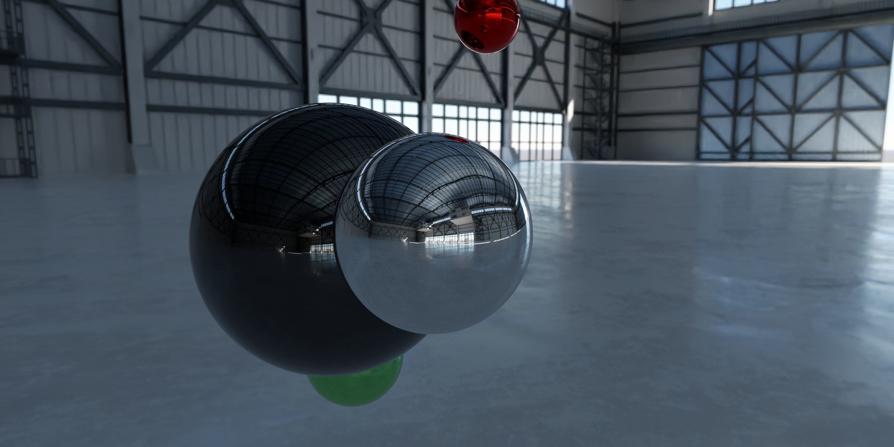 HDRI - Industrial Hangar Hall Interior 3 Texture_1