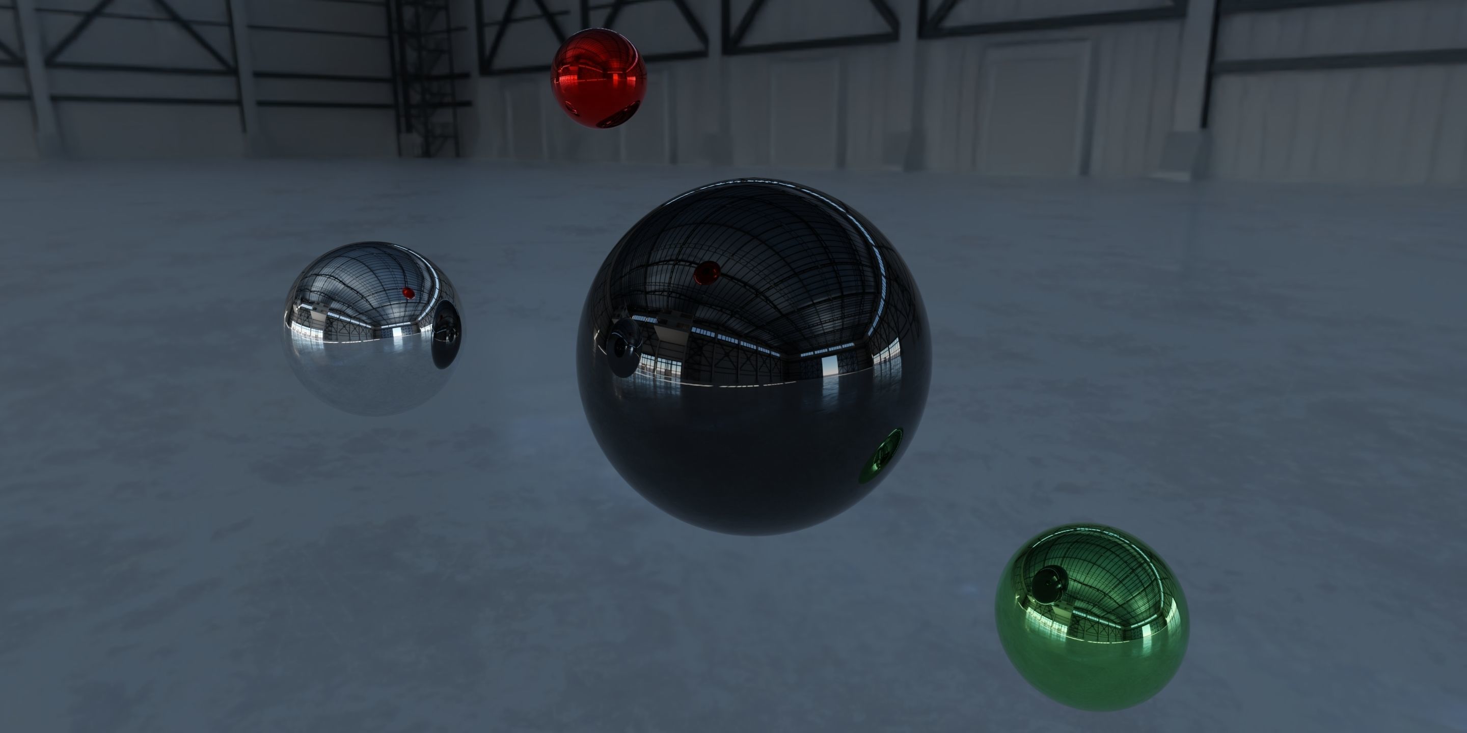 HDRI - Industrial Hangar Hall Interior 3 Texture_5