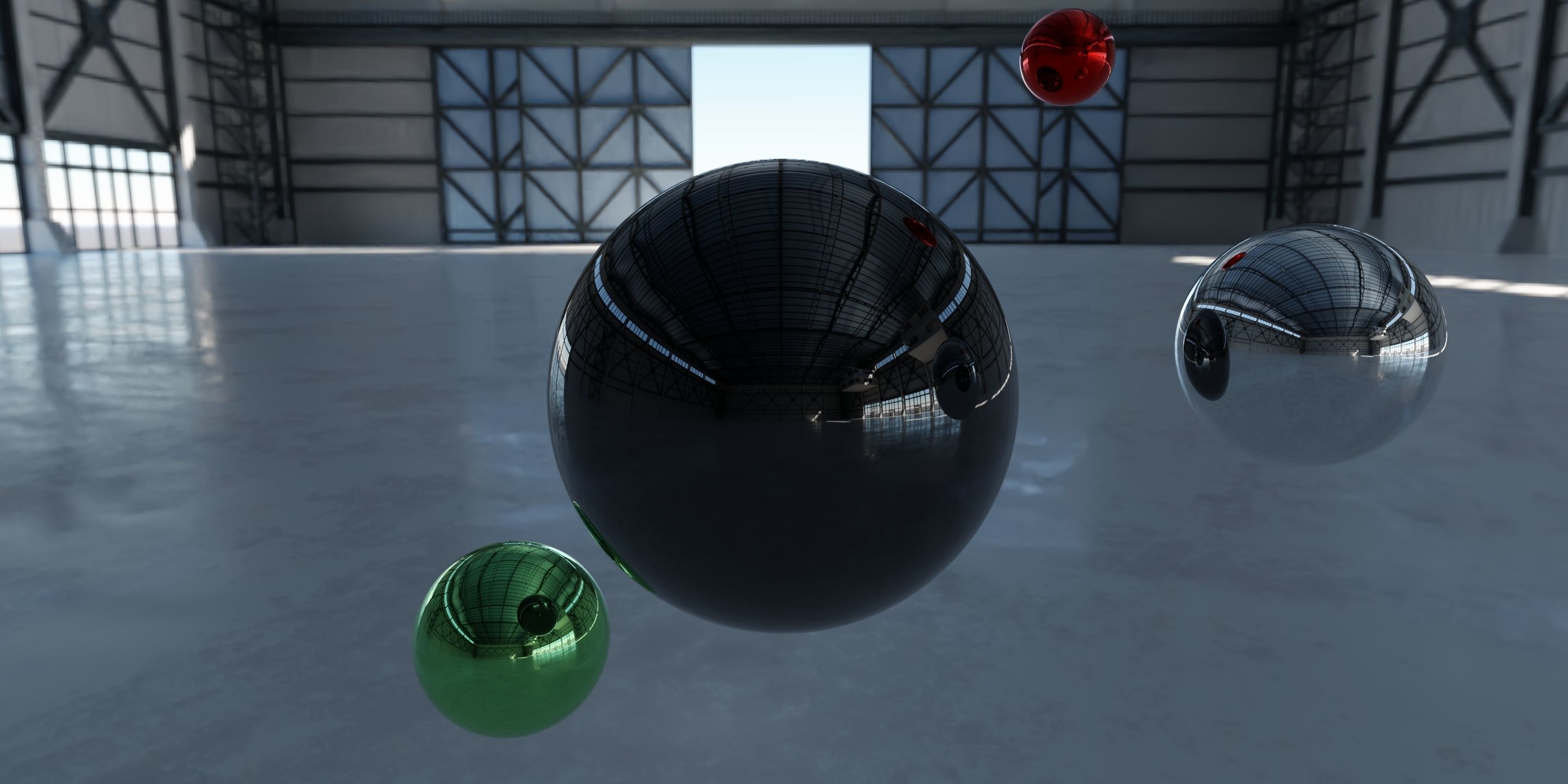 HDRI - Industrial Hangar Hall Interior 3 Texture_6