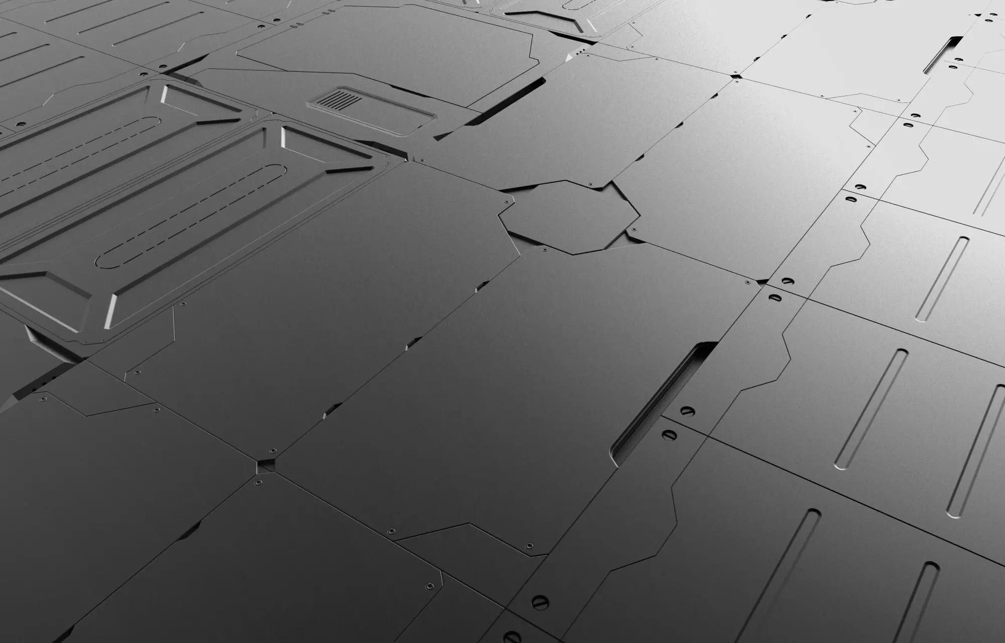 SCI-FI PANELS 3D MODELS Low-poly 3D model