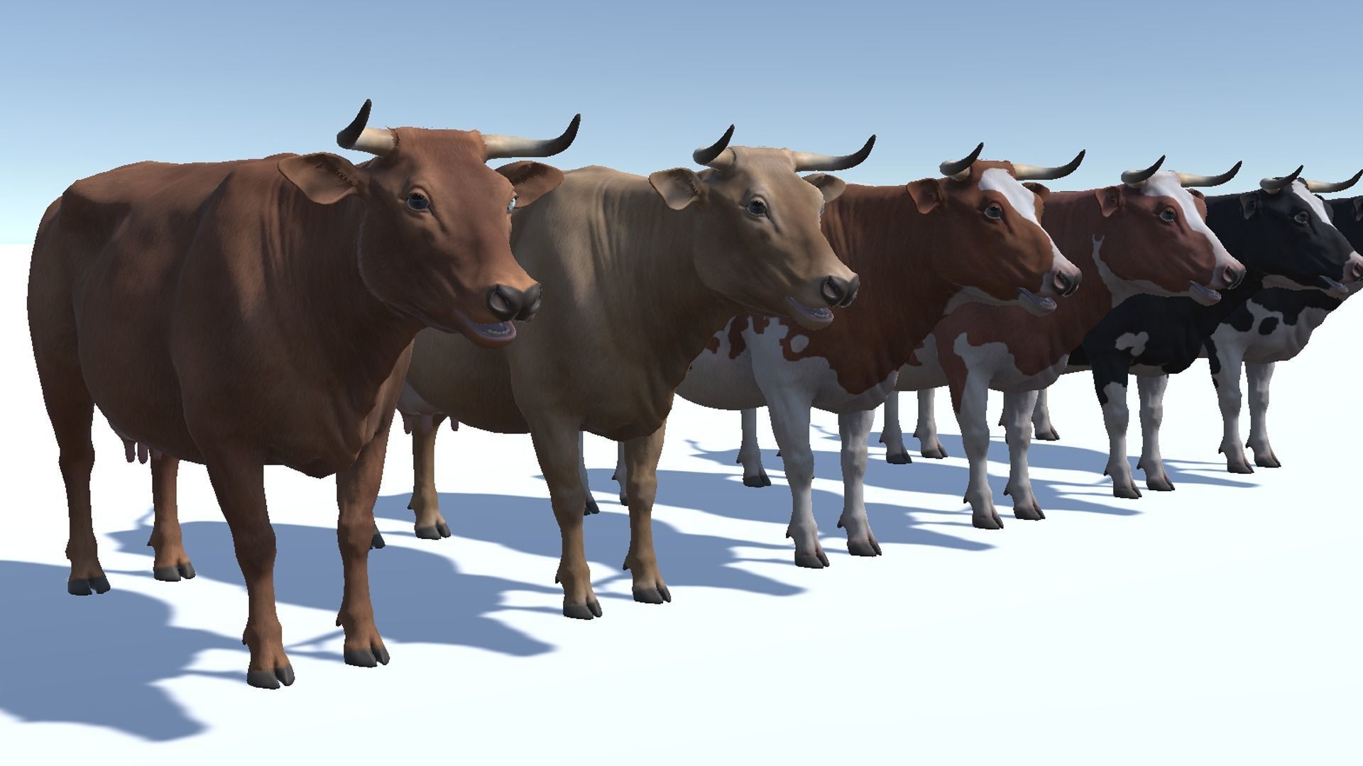 COW realistic Low-poly 3D model_10
