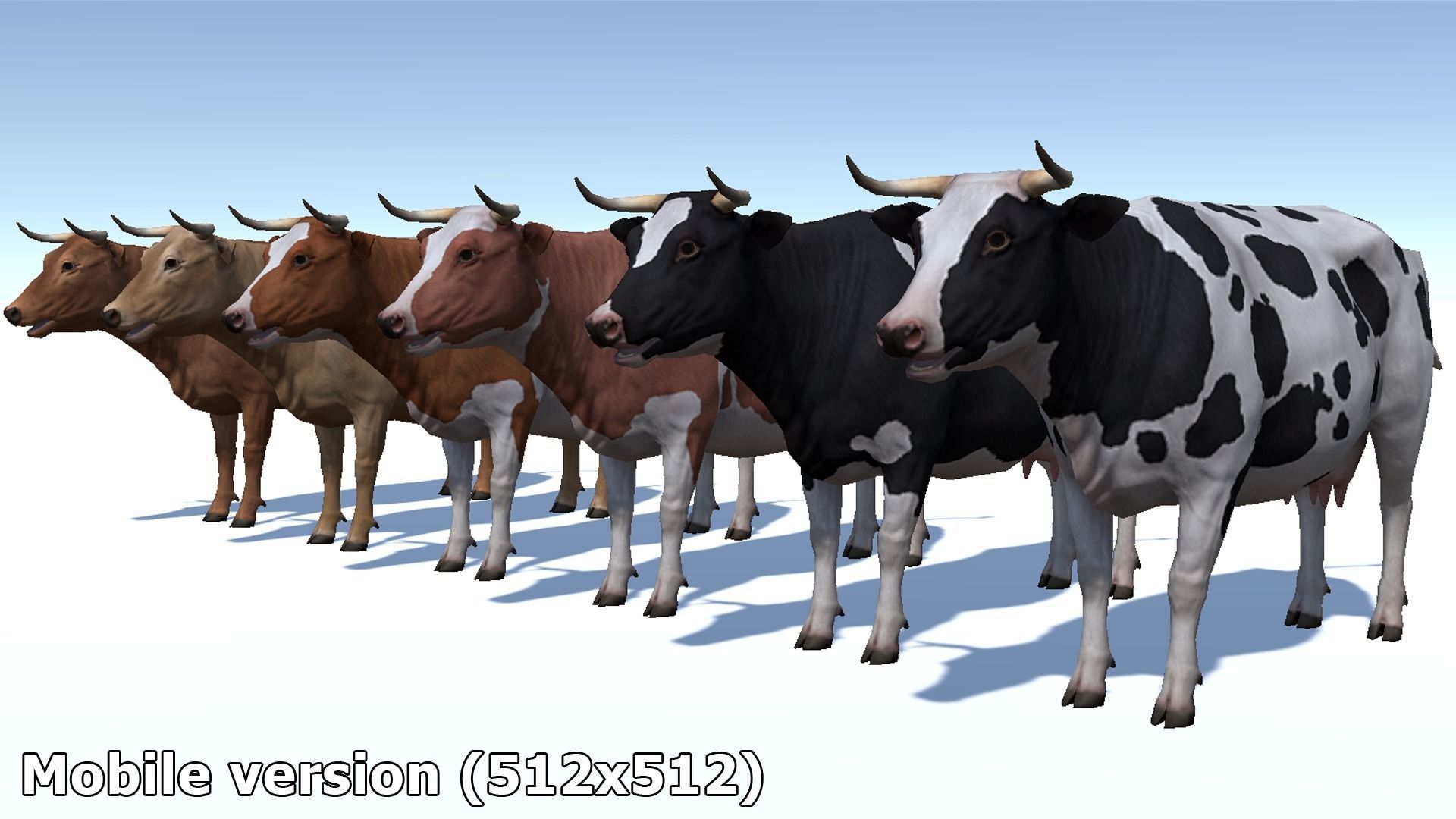 COW realistic Low-poly 3D model_15