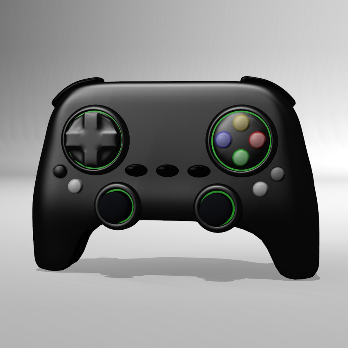 Video Game Controllers 3D model_1