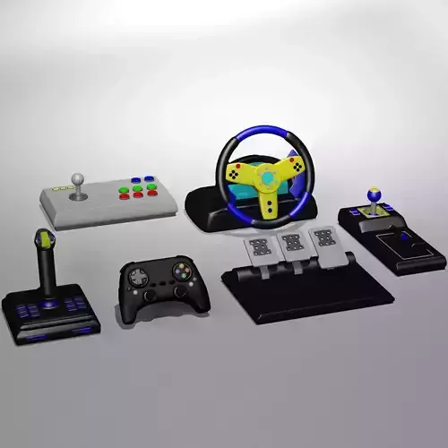 Video Game Controllers 3D model