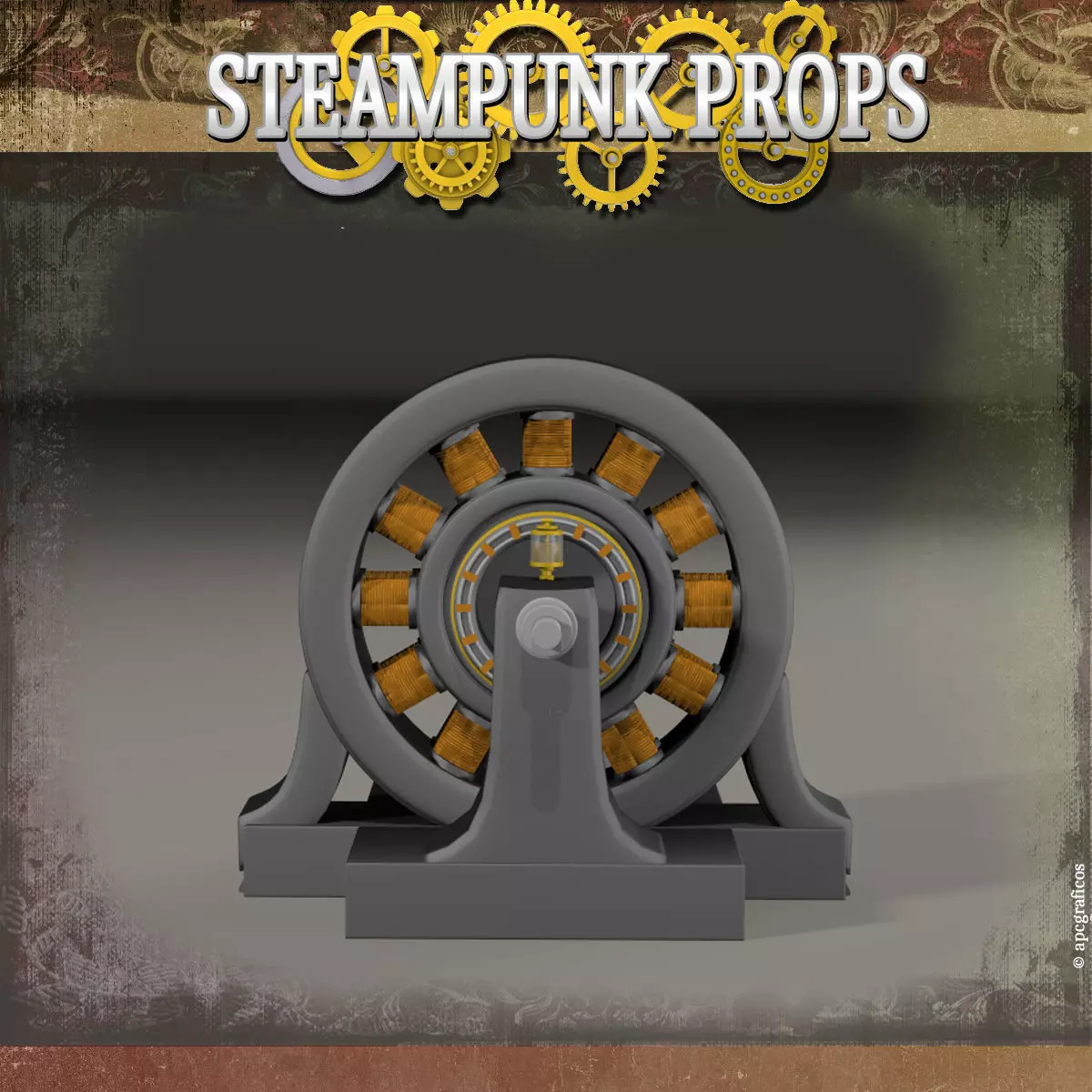 Steampunk Dynamo 3D model